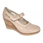 Marimea 37 Pantofi dama cu platforma din piele naturala Bej P9154BEJ
